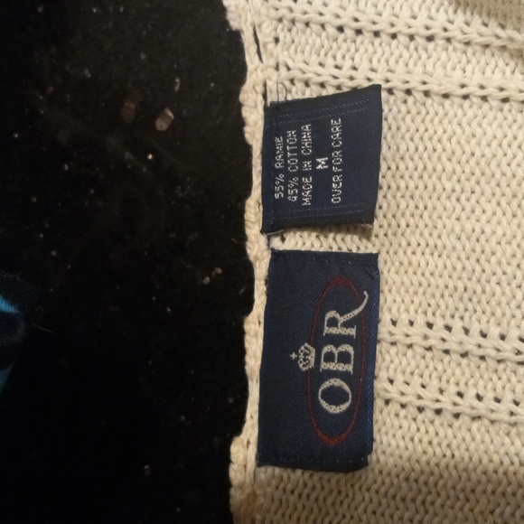 A soft cream, lacey sweater.button down front - Picture 5 of 5